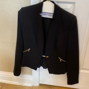 Zara Black Blazer Zipper Jacket - Size M